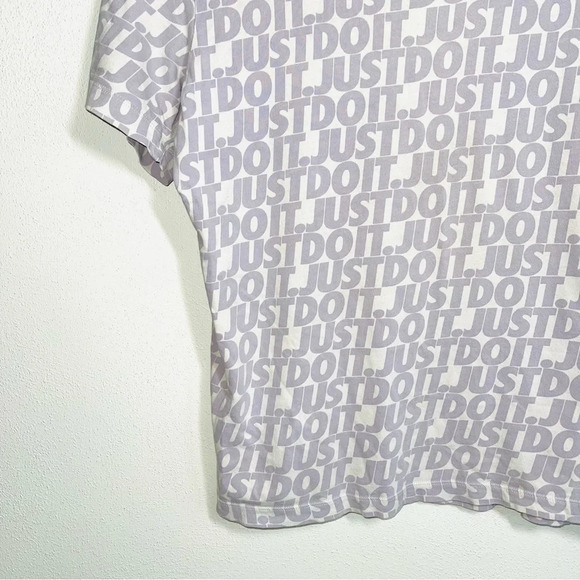 The Nike Tee 100% Cotton Purple Just Do It Allover Icon Tee Medium Women’s - Picture 4 of 11